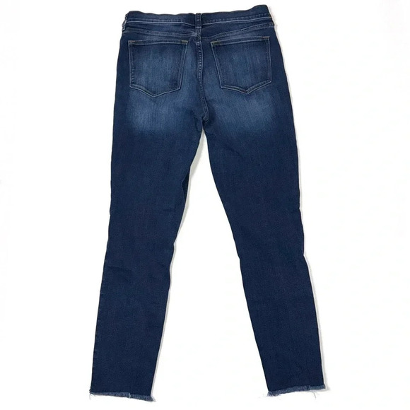 J. Crew Patriotic Wash Cropped Raw Hem Skinny Jeans Size 28 / 30 - Picture 9 of 9